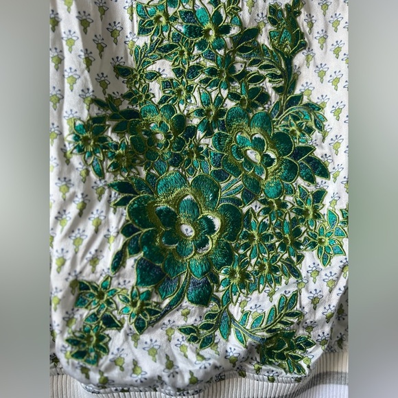 Anthropologie Tiny Edition Bomber Jacket with embroidery design. - Picture 7 of 8